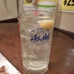 とり介 - レモンサワー350円　同じくジョッキ小さい　H25.12