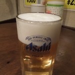 とり介 - 生ビール400円　ジョッキ小さい　H25.12