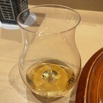 銀座 しのはら - フォアグラに合わせる満寿泉　オーク樽熟成貴醸酒