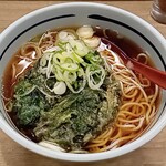 Yoshisoba - 春菊天そば(600円)