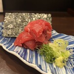 酒亭 田中 - お通し(塩釜本鮪)