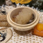 銀座 しのはら - ナマコ　かぶらみぞれ酢