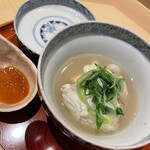 銀座 しのはら - 鍋　ふぐ　伊勢海老　蛤　(贅沢の極み) 九条ねぎ