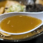 Baikouken - 魚W醤油ラーメン スープ