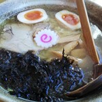 めんや 志道 - 岩のり塩らーめん＋味玉