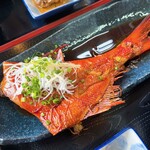 藍ヶ江水産 地魚干物食堂 - 金目鯛の煮付け定食