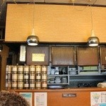 トマト - カウンターにはスパイスが山のように