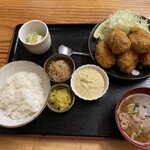 Hacchouboritomo - 牡蠣フライ定食（全体）