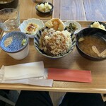 浅草じゅうろく - 原木椎茸天丼のセット