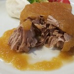 キッチン ブルー グローブ - ソースは、すりおろしリンゴのとろみが、あります