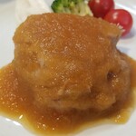 キッチン ブルー グローブ - すりおろしリンゴと生姜は緩いソース