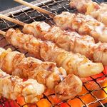 Assorted Yakitori (grilled chicken skewers), slowly and carefully grilled