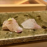 赤坂 鮨 ふくなが - ヒラメ、シマアジ