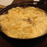 七福 - 鶏雑炊。おいしかった。鶏出汁がすごいし。卵ふわふわっ。塩味がまたほんのり濃い目。