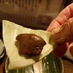 七福 - 鶏もつ煮込み(肝臓)withキャベツ。良いですよ♪