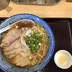 Menya Jinno Ito - ﾛｰｽﾎﾟｰｸﾁｬｰｼｭｰ麺1,100円＋大盛100円　計1,200円