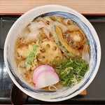 きしめん・味噌煮込み ふじ乃 - 温かいきしめん　ちくわ天　（麺大盛り）