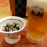 Hayabusa - 生ビールとお通し