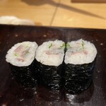 鮨 三心 - ● 長崎県天草産小肌とガリの巻き物（追加）