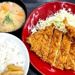 Katsuya - ロースかつ定食+エビフライ