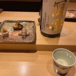 Sushi Komari - シャコ、ぶりの腹身、牡蠣