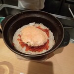 乙味 あさ井 - 北海道ずわい蟹　いくら　大和芋　酢橘
