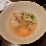 乙味 あさ井 - 土鍋ご飯　卵黄　出汁