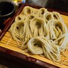 Meshi Sake Aitsuki - ②へぎ蕎麦(税込980円)
                新潟県魚沼の郷土蕎麦で、玄蕎麦は「とよむすめ」(新潟県魚沼産)と北海道産を石臼挽き製粉し、つなぎに布海苔を使っているため緑色
                香り・歯応え・喉越しの三拍子が揃ってます