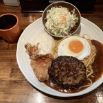 男前パスタ - 男前king（1,250円＋麺増量100円）