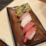 きづなすし - 中とろ、ブリ、子持ちこぶ　ブリは部位が違います