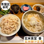 Gemmaishokudou Ban - 玄米豚汁定食　Instagram@eiyasu77