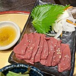 京城苑 - レバ刺し風「レバテキランチ」1480円