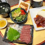 京城苑 - レバ刺し風「レバテキランチ」1480円