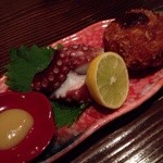 禅 - 蛸の辛子酢味噌とクリームコロッケ