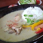 古民家食堂 ず - グリーンカレー定食　900円