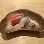 鮨 一二郎 - 大間のトロを贅沢にお造りでいただきます。