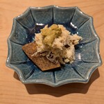 鮨 一二郎 - 解禁直後のズワイ蟹♥️全国一の生産量を誇る紀ノ川産の柿とのコラボは意外でした。柿や無花果って和食と合いますよね。