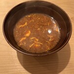 鮨 一二郎 - 玉赤！大阪名物の卵の赤だしです。関西のお寿司屋さんの〆はこれね✩.*˚