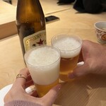 鮨 一二郎 - ここでも北海道の血が騒ぐ赤星さんで乾杯(*ˊ˘ˋ*)｡♪:*°