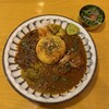 アジパイ - あいがけカレー（チキンカレー、ライス小盛）＋ゆずこしょう