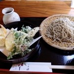そば仁 - (2013/12月撮影）普通もり＋野菜天ぷら