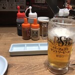 にんにく焼肉 プルシン - 生ビールと卓上ダレ