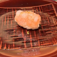 冨すし - アマエビと剣先イカのきざみ