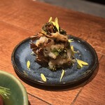 八文字 - 帆立と揚げ舞茸にら醤油おろし ¥900