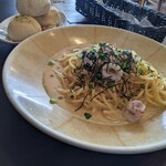 鎌倉パスタ - 平日ランチ、ヤリイカの明太ソース