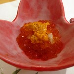北新地 鮨 天ぷら いわい - 北海道産ウニといくらのミニ丼