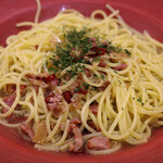 ぎをん椿庵 - ローストしたベーコンのペペロンチーノ