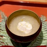 日本料理と日本酒 惠史 - ボラの白子 蕪餡かけ