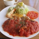 M's kitchen - チキングリルトマトソース￥８８０のメイン