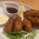 Nitakiya Kinsai - 牡蠣フライ1,000円
                        水菜、レモン、ソース、タルタルソース